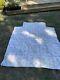 100 Year Old Signed Dated Pink Four Poster Antique Hand Sewn Tulip Quilt