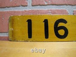 116 WASH & NEWARK ST Old Sign Street Business Building Thin Wood Ad Hoboken NJ