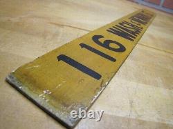 116 WASH & NEWARK ST Old Sign Street Business Building Thin Wood Ad Hoboken NJ