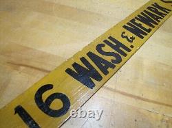 116 WASH & NEWARK ST Old Sign Street Business Building Thin Wood Ad Hoboken NJ