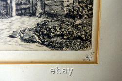 12 Original W. R. Locke Etching Old Schoolhouse St. Augustine Florida Print