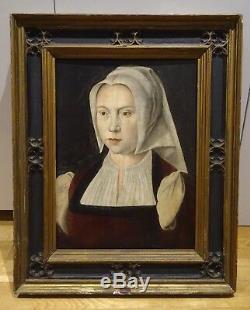 16th Century Flemish Antwerp Old Master Portrait Of A Lady Joos Van Cleve