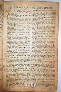 1792 SIGNED ADAMS FAMILY KING JAMES HOLY BIBLE KJV Old and New Testament Antique