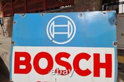 1900's Old Antique Vintage Rare Bosch Service Ad Big Porcelain Enamel Sign Board