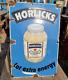 1900's Old Antique Vintage Rare Horlick's Porcelain Enamel Sign Board England