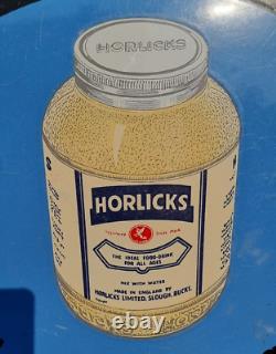 1900's Old Antique Vintage Rare Horlick's Porcelain Enamel Sign Board England