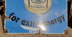 1900's Old Antique Vintage Rare Horlick's Porcelain Enamel Sign Board England