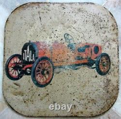 1908 Antique very Rare Iron Set Of 3 Old Model Car Adv. Tin Sign Board