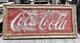 1920's Old Antique Vintage Coca Cola Embossed Tin Board With Wood Frame, India