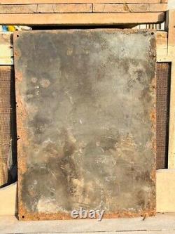 1920's Old Antique Vintage Rare ESSO Elephant Oil Ad Porcelain Enamel Sign Board