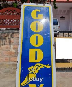 1920's Old Vintage Antique Rare Big Goodyear Tyres Porcelain Enamel Sign Board