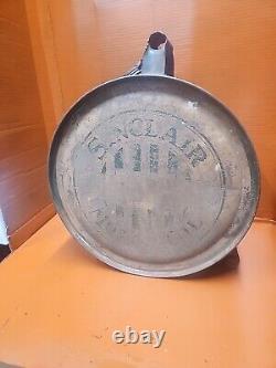 1927 Sinclair Opaline Rocker Oil Can. Old Vintage Antique Gas Advertising Sign