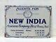 1930 Antique Old Rare New India Assurance Company Ad Porcelain Enamel Signboard