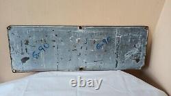 1930's Enquiries Antique Vintage Old Advt Tin Enamel Porcelain Sign Board G90
