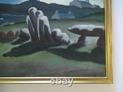 1930's Old American Painting Antique Vintage Regionalism Rare Landscape Wpa Era