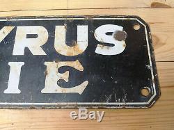 1930's Old Antique Porcelain Sign Bucyrus Erie Mining Railroad Crane Equipment