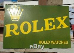 1930's Old Antique Rare Rolex Watches Ad. Porcelain Enamel Sign, Collectible