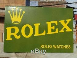 1930's Old Antique Rare Rolex Watches Ad. Porcelain Enamel Sign, Collectible