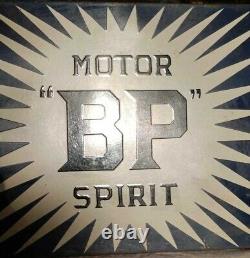 1930's Old Antique Vintage Rare BP Spirit Motor Oil Porcelain Enamel Sign Board