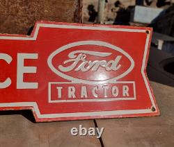 1930's Old Antique Vintage Rare Ford Service Porcelain Enamel Arrow Sign Board