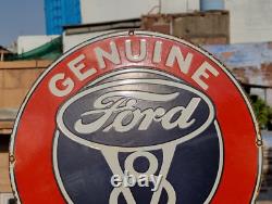 1930's Old Antique Vintage Rare Genuine Ford Parts Porcelain Enamel Sign Board