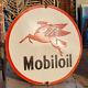 1930's Old Antique Vintage Rare Horse Mobil Oil Adv. Porcelain Enamel Sign Board