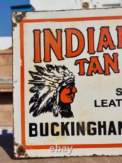 1930's Old Antique Vintage Rare Indian Tan Shoes Adv Porcelain Enamel Sign Board