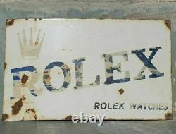 1930's Old Antique Vintage Rare Rolex Watches Porcelain Enamel Sign Collectible