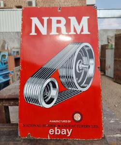 1930's Old Vintage Antique Rare NRM Tyres Rubber Adv Porcelain Enamel Sign Board