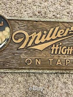 1930s Miller Beer Sign Rare Composite Girl In The Moon Vintage Antique Old
