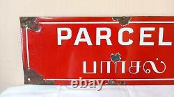 1930s Parcels Old Antique Vintage Advt Tin Enamel Porcelain Sign Board G93