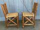 1940's Old Hickory Martinsville Chairs Pair Signed Lodge Camp Adirondack Dining