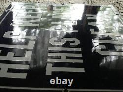 1940s OLD ORIGINAL''HELP KEEP THIS PLACE CLEAN'' PORCELAIN SIGN VINTAGE ANTIQUE