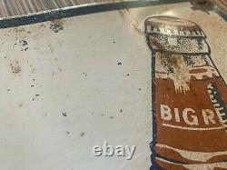 1950's Old Antique Vintage Big Red Soda Cola Embossed Metal Sign 27x12.5