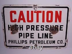 1960s Old Vintage Phillips 66 Gas Oil Porcelain ADVERTISING SIGN Oklahoma Texas