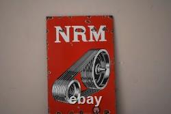 19Th C Antique Old Adv. NRM Rubber Manufacturers Rare porcelain Enamel Sign Board
