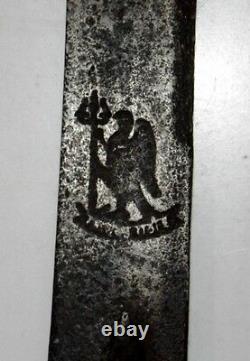 19th Antique Ancient Rajputana King Sword Old Museum Sword Bird Sign Silver Hilt