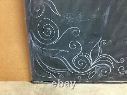 1 Antique 1914 School House Slate Chalkboard 48x67 Vtg Menu Sign Old 179-22B