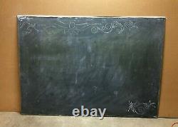 1 Antique 1914 School House Slate Chalkboard 48x67 Vtg Menu Sign Old 179-22B