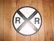 (1)painted 24 Dia. Replica Of Vintage Antique 24 Old Railroad Crossing Sign