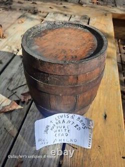 200yr Old antique Intact Paint barrel JOHN T LEWIS BROS National lead Dutch boy