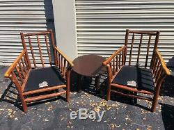 2 Signed Old Hickory Occasional Chairs Rustic Log Lodge style furniture