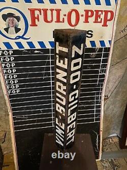 30s Cincinnati Oh Trolley Car Train Old Antique Sign Vine Zoo OTR Advertising
