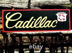 36 Vintage Hand Painted Antique Vintage Old Style Cadillac Service Station Sign