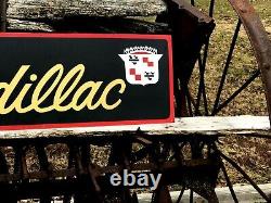 36 Vintage Hand Painted Antique Vintage Old Style Cadillac Service Station Sign