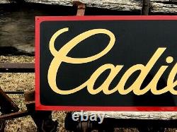 36 Vintage Hand Painted Antique Vintage Old Style Cadillac Service Station Sign