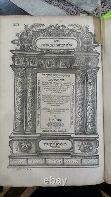 400 Year Old Antique Hebrew Tehillim Book Of Psalms Wood Cover-rabbi Signed
