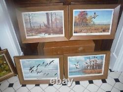 4 Self Framed Advertising Signs Federal Ammunition Nos Mint Original Shipping Bx