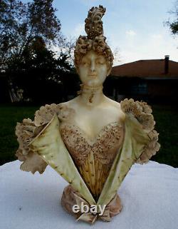 AMPHORA PORCELAIN BUST SIGNED A ED STELLMACHER TURN TEPLITZ 100 + years old