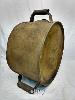 ANTIQUE 1920's MOTOR OIL METAL ROCKER CAN St. Louis Can Co. Gas Station Sign old